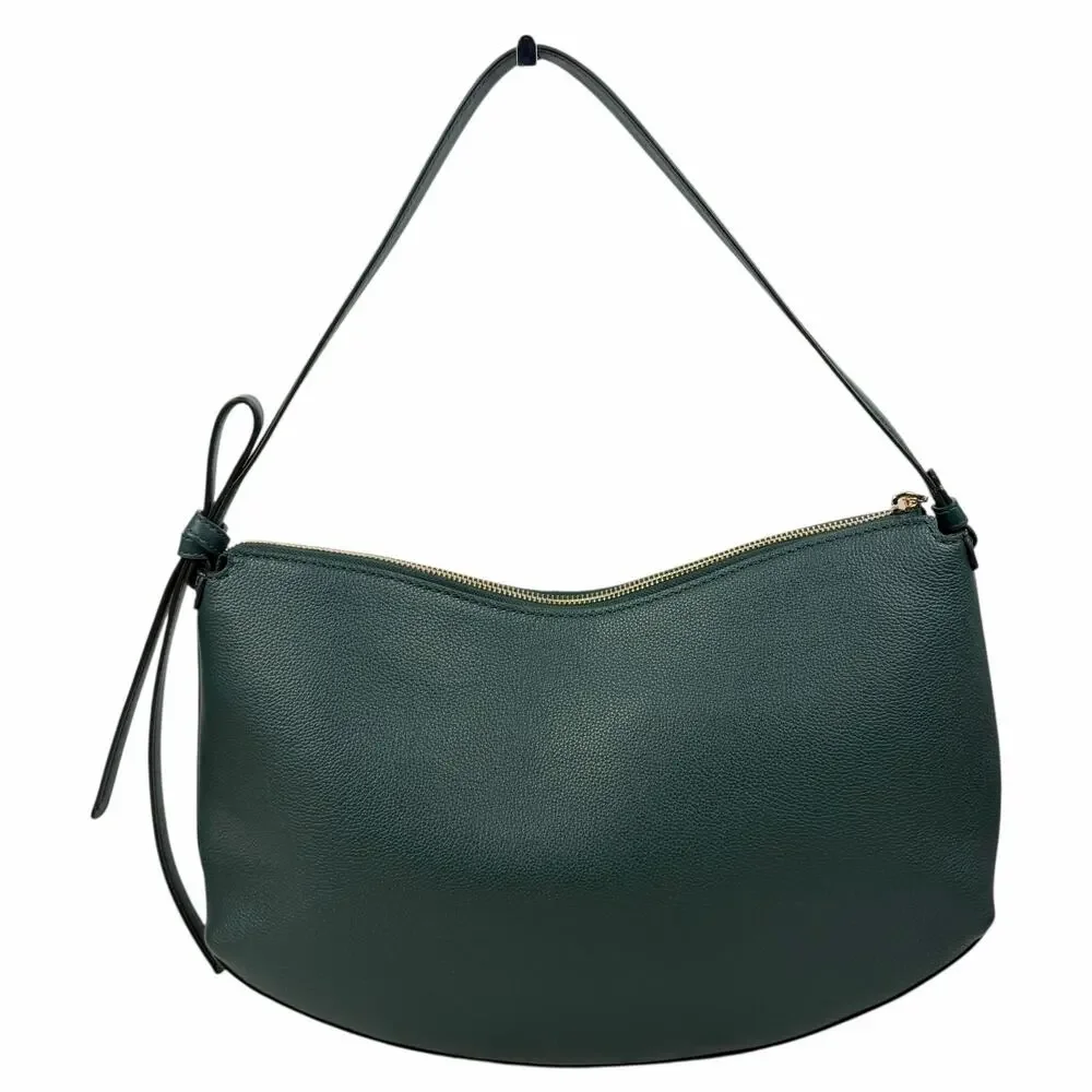 Kate Spade Loop Large Shoulder Bag Pebble Leather Midnight Green